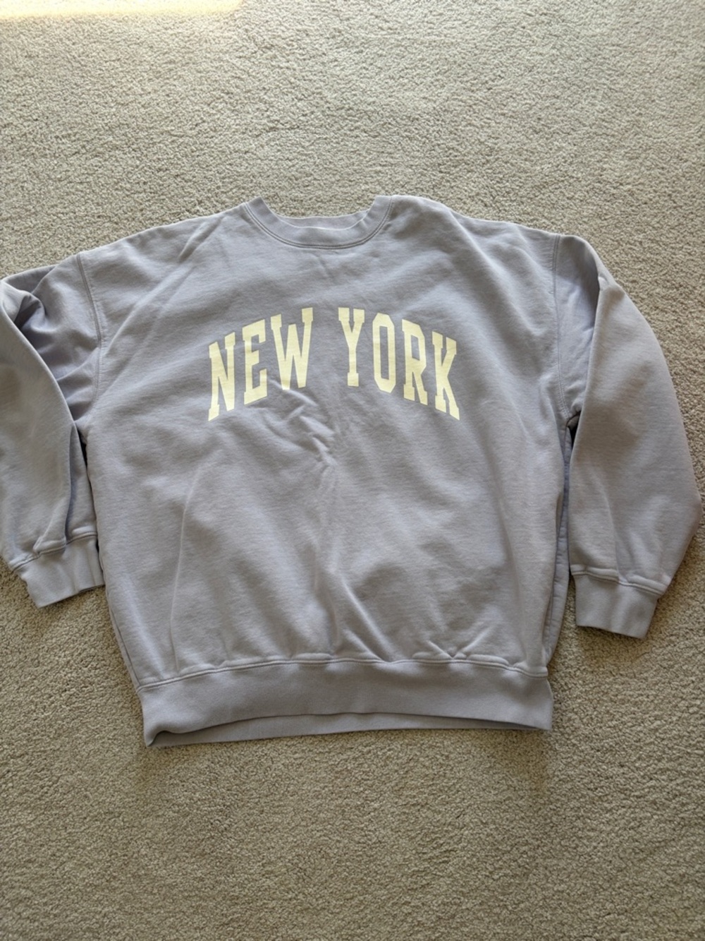 New York oversized Sweatshirt in Light Lavender